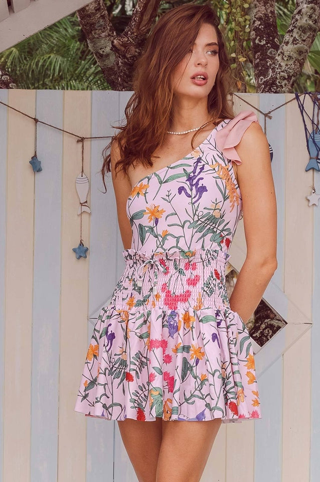 Floral Vintage One Piece Swimsuit with Skirt | Dress In Beauty