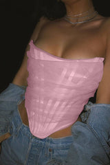 Mesh Boned Corset Top - Dress In Beauty