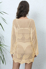 Long Sleeve Hollow Out Cover Up | Dress In Beauty