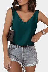 V Neck Silk Vest Top | Dress In Beauty