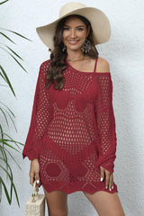 Long Sleeve Hollow Out Cover Up | Dress In Beauty