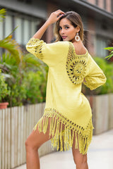 Tassel Loose Style Beach Cover Up | Dress In Beauty