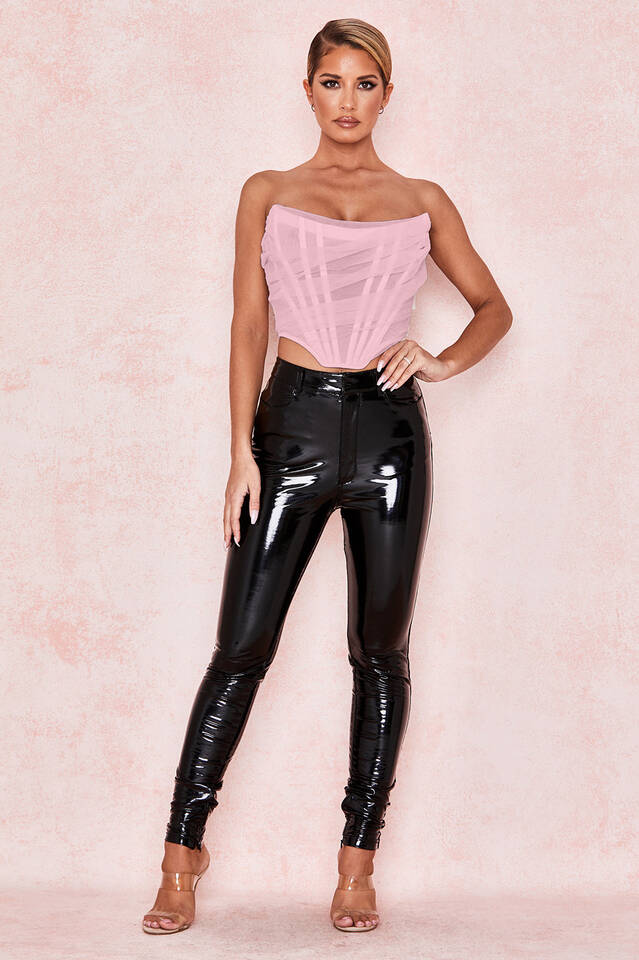 Mesh Boned Corset Top - Dress In Beauty
