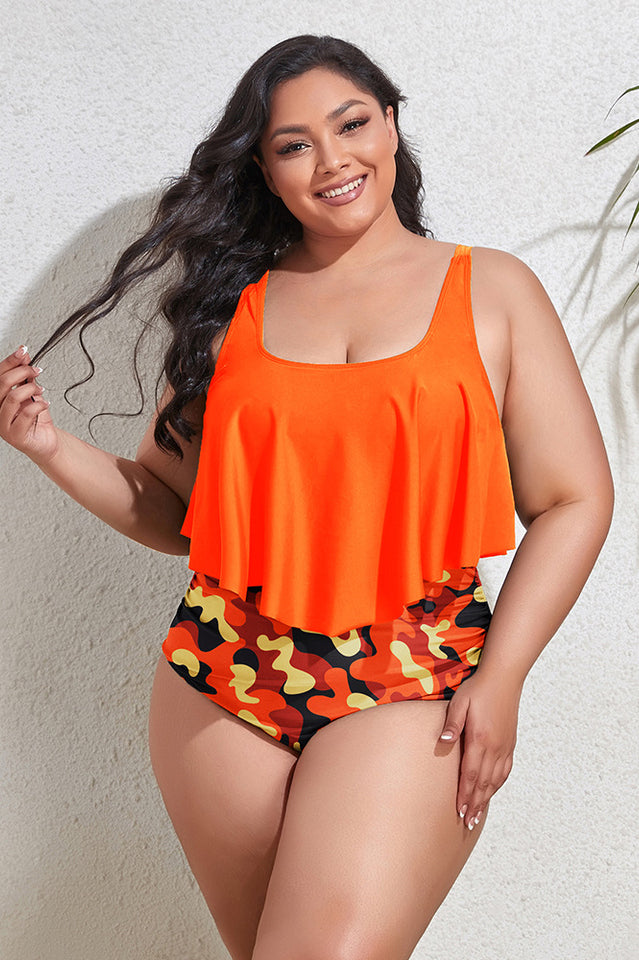 (L-4XL) Floral High Waist Bikini Set | Dress In Beauty