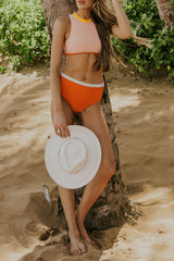 Color Block Zipped Cut Out Bikini Set | Dress In Beauty