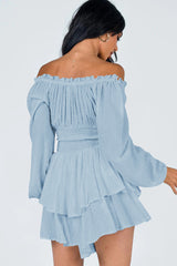 Tiered Swing Skater Romper | Dress In Beauty