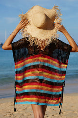 Rainbow Stripe Openwork Slit Cover Up | Dress In Beauty