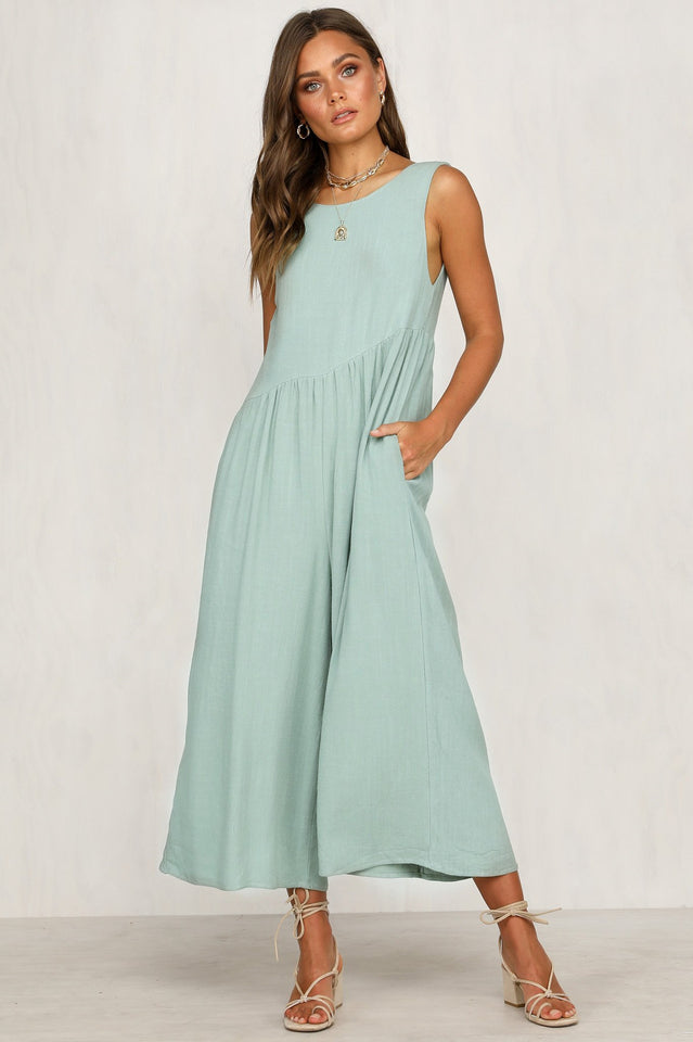 Sleeveless Casual Loose Jumpsuit - Dress In Beauty