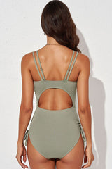 V Neck Pleated One Piece Swimsuit | Dress In Beauty