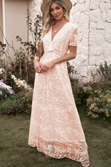 Emma Boho Floral Lace Maxi Dress | Dress In Beauty