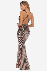Sexy Backless Sequin Cocktail Dress - Dress In Beauty