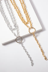 Hip Hop Rock Circle Long Chain Necklace - Dress In Beauty
