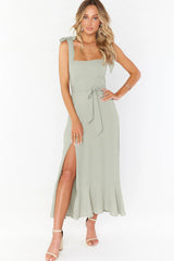 Tie Shoulder Boho Midi Dress | Dress In Beauty
