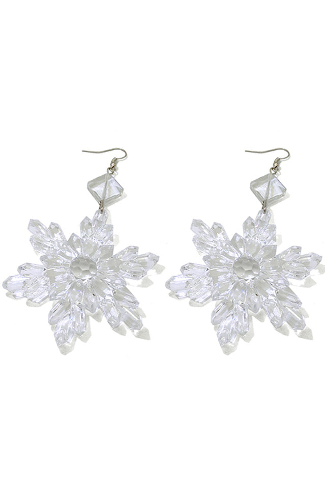 Transparent Snow Earrings - Dress In Beauty