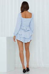 Square Neck Ruffle Long Sleeve Romper | Dress In Beauty