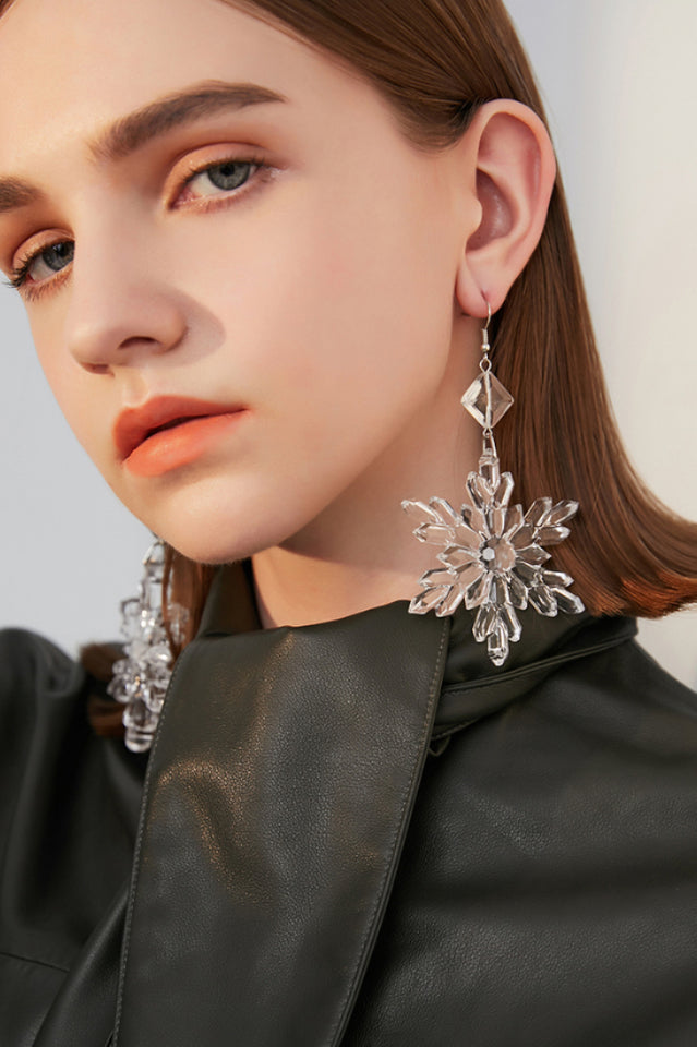 Transparent Snow Earrings - Dress In Beauty