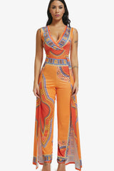 Deep V-Neck Party Jumpsuit - Dress In Beauty