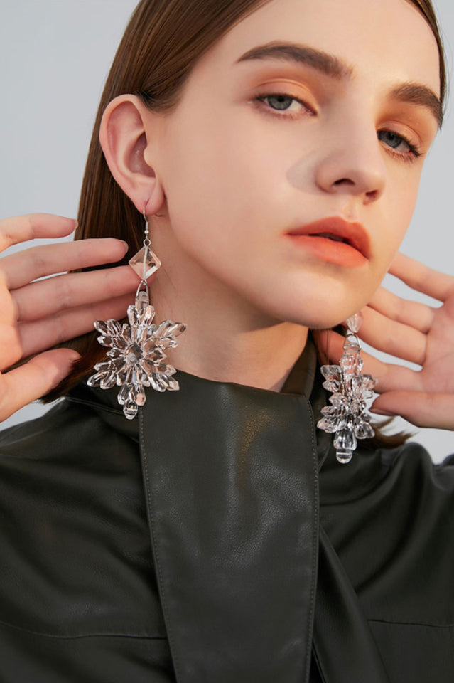Transparent Snow Earrings - Dress In Beauty