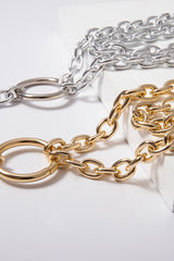 Hip Hop Rock Circle Long Chain Necklace - Dress In Beauty