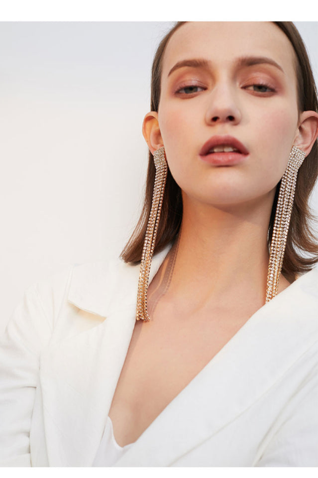 Sparkling Rhinestone Crystal Earrings - Dress In Beauty