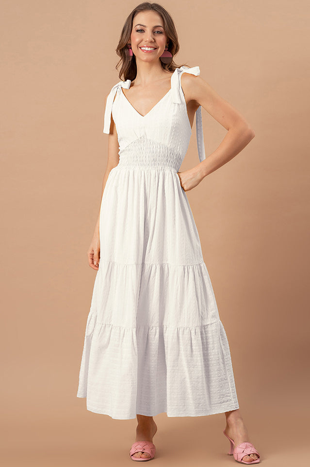 Stripes Neck Sleeveless Summer Dress | Dress In Beauty