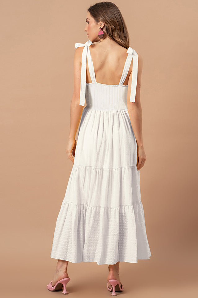 Stripes Neck Sleeveless Summer Dress | Dress In Beauty