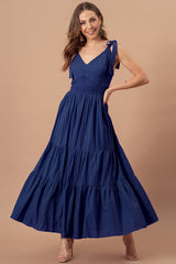 Stripes Neck Sleeveless Summer Dress | Dress In Beauty