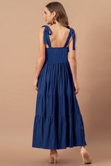 Stripes Neck Sleeveless Summer Dress | Dress In Beauty