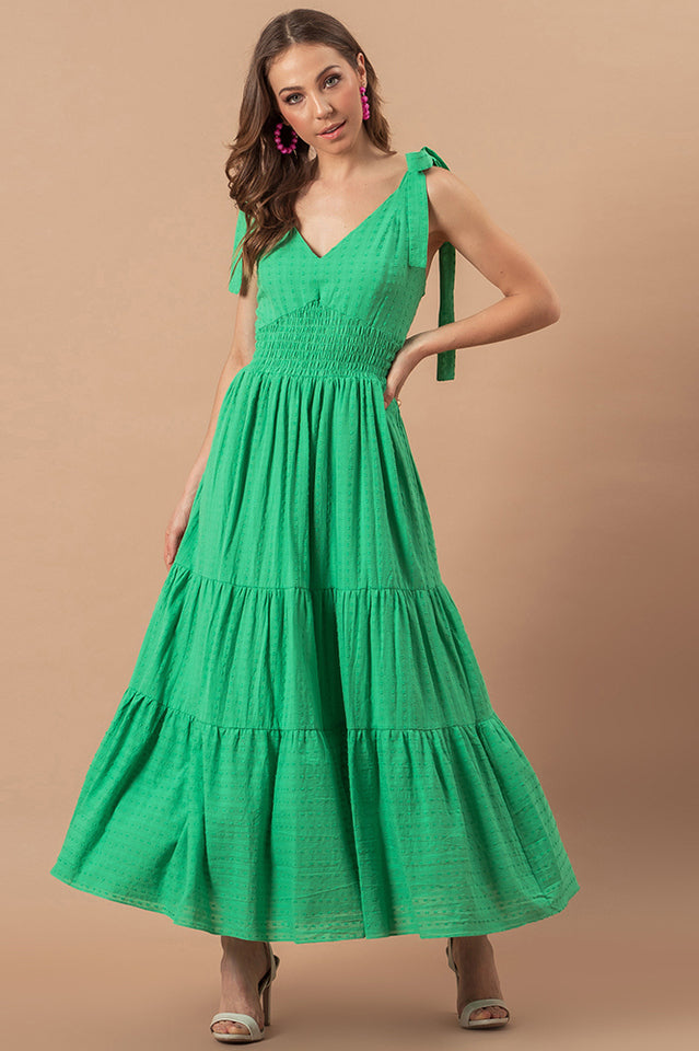 Stripes Neck Sleeveless Summer Dress | Dress In Beauty