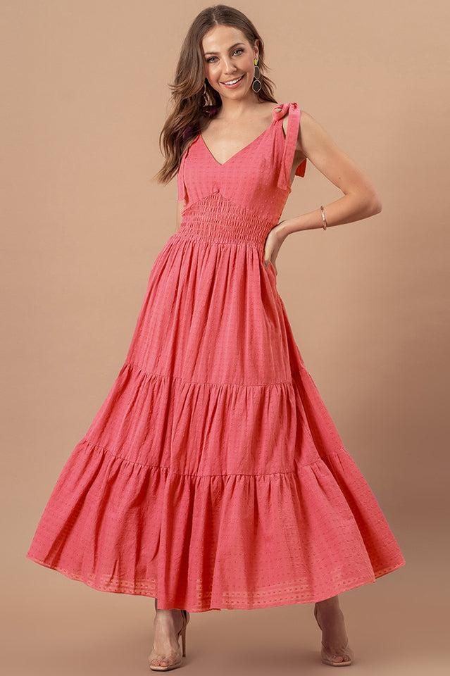 Stripes Neck Sleeveless Summer Dress | Dress In Beauty