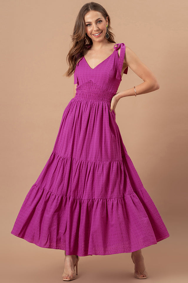 Stripes Neck Sleeveless Summer Dress | Dress In Beauty