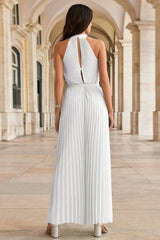Pleated High Neck Jumpsuit | Dress In Beauty