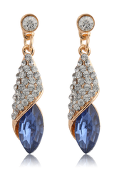 Crystal Pierced Dangle Earrings - Dress In Beauty