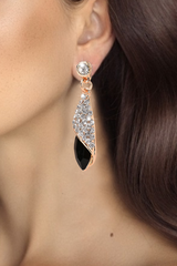 Crystal Pierced Dangle Earrings - Dress In Beauty