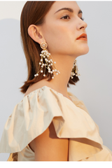 Pearl Pendant Drop Earrings - Dress In Beauty