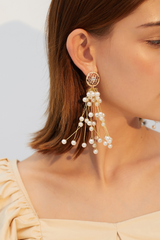 Pearl Pendant Drop Earrings - Dress In Beauty