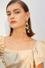 Pearl Pendant Drop Earrings - Dress In Beauty