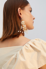 Pearl Pendant Drop Earrings - Dress In Beauty