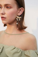 Bow Shape Drop Earrings - Dress In Beauty
