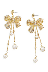 Bow Shape Drop Earrings - Dress In Beauty