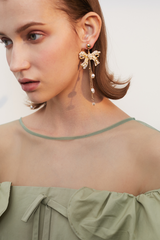 Bow Shape Drop Earrings - Dress In Beauty