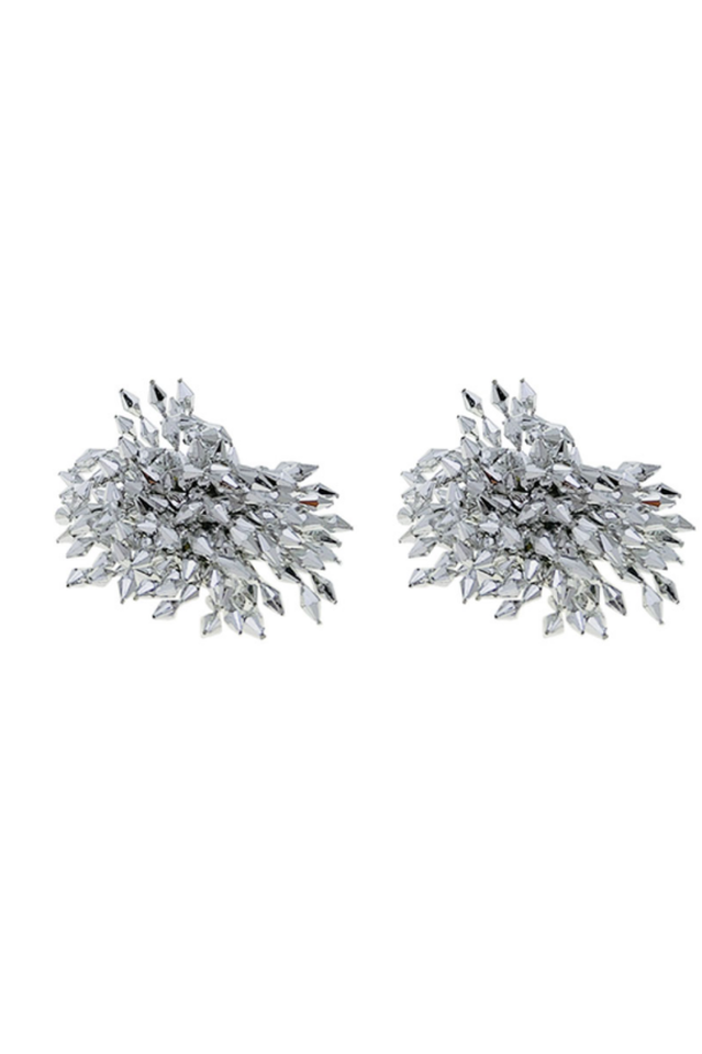 Silver Flower Earrings - Dress In Beauty