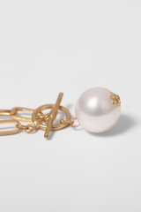Faux Pearl Pendant Chain Necklace - Dress In Beauty