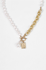 Gothic Baroque Pearl Angel Pendant Choker Necklace - Dress In Beauty