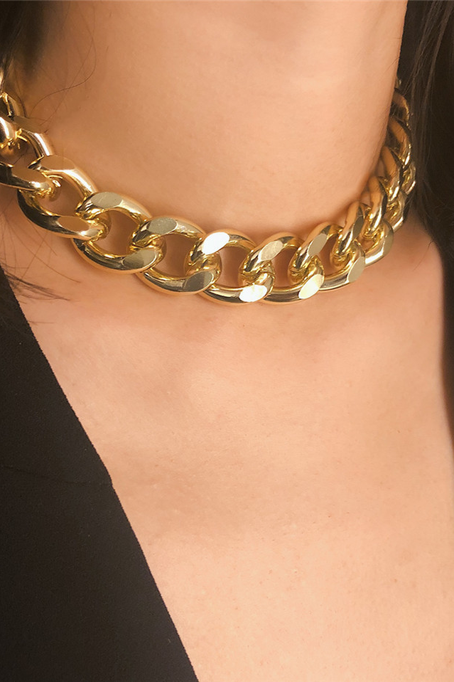 Brief Link Chain Collarbone Necklace - Dress In Beauty