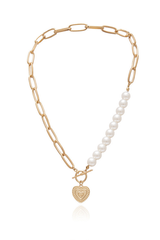 Gothic Baroque Pearl Angel Pendant Choker Necklace - Dress In Beauty