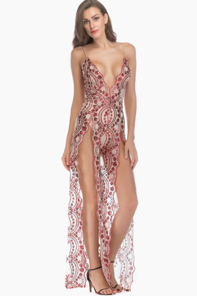 High Slit Backless Boho Cocktail Gown - Dress In Beauty