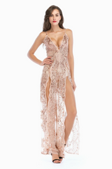 High Slit Backless Boho Cocktail Gown - Dress In Beauty