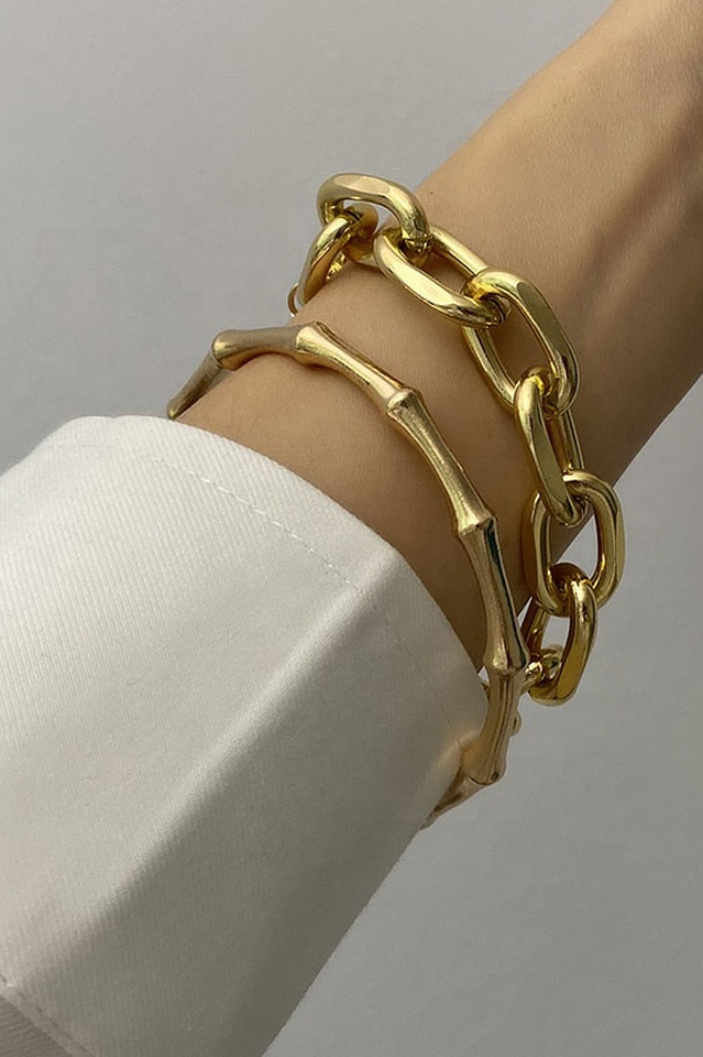 2/Pcs Set Punk Bangle Bracelet - Dress In Beauty