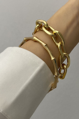 2/Pcs Set Punk Bangle Bracelet - Dress In Beauty